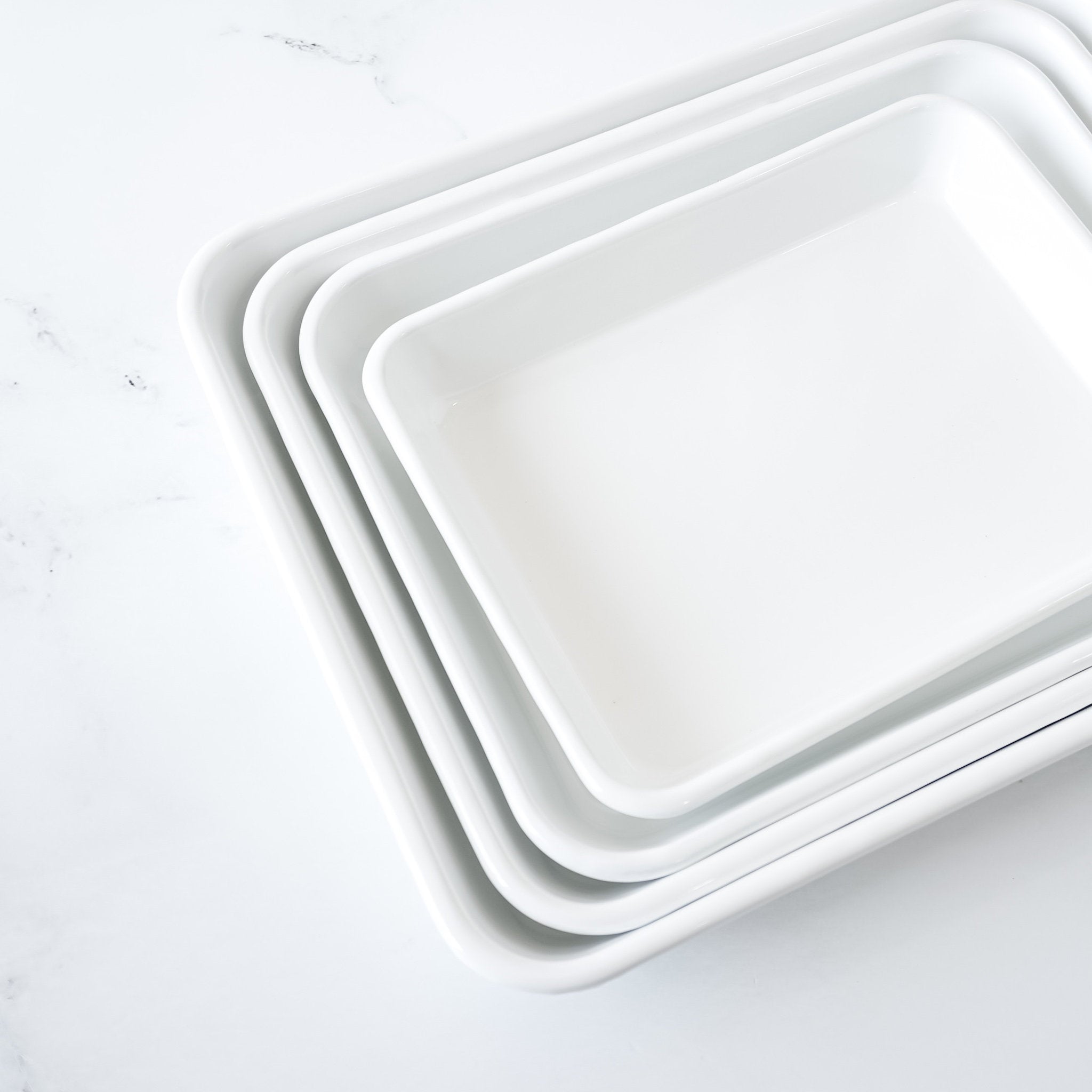 nodahoro japan white enamel baking trays