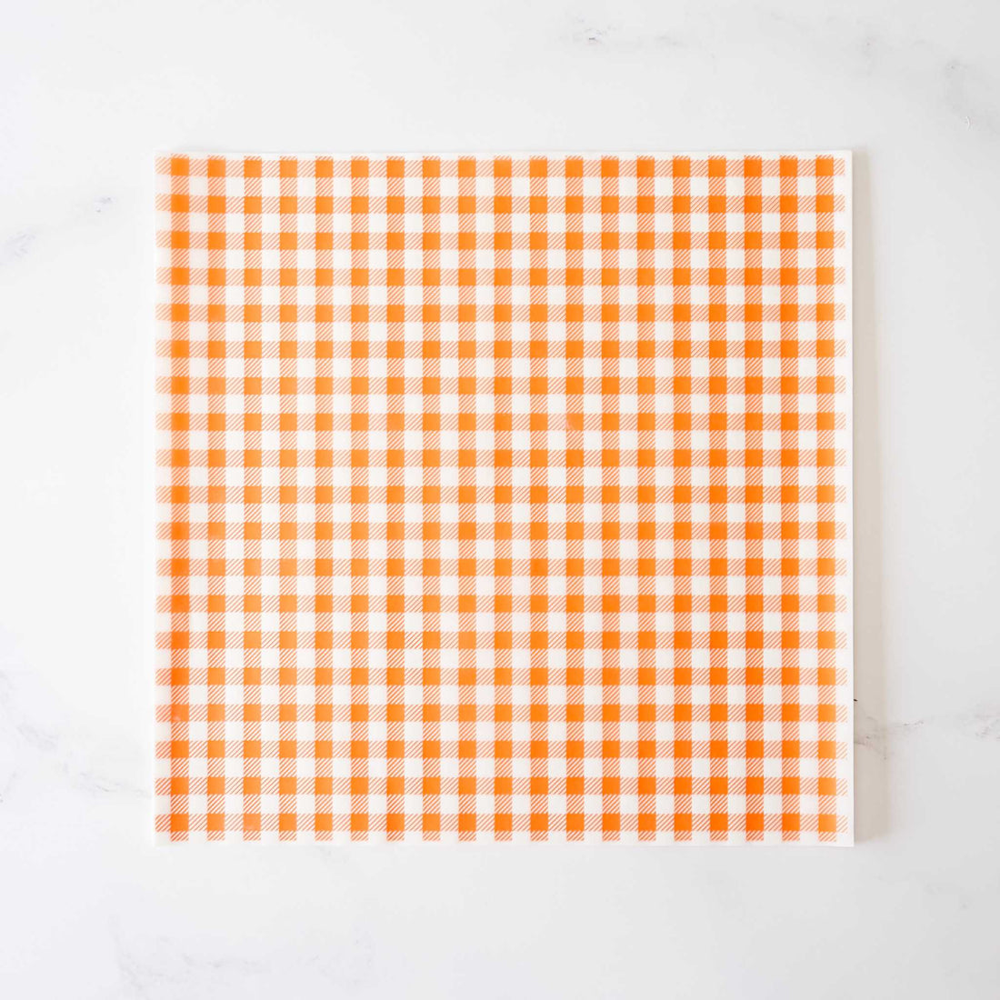 orange check deli paper