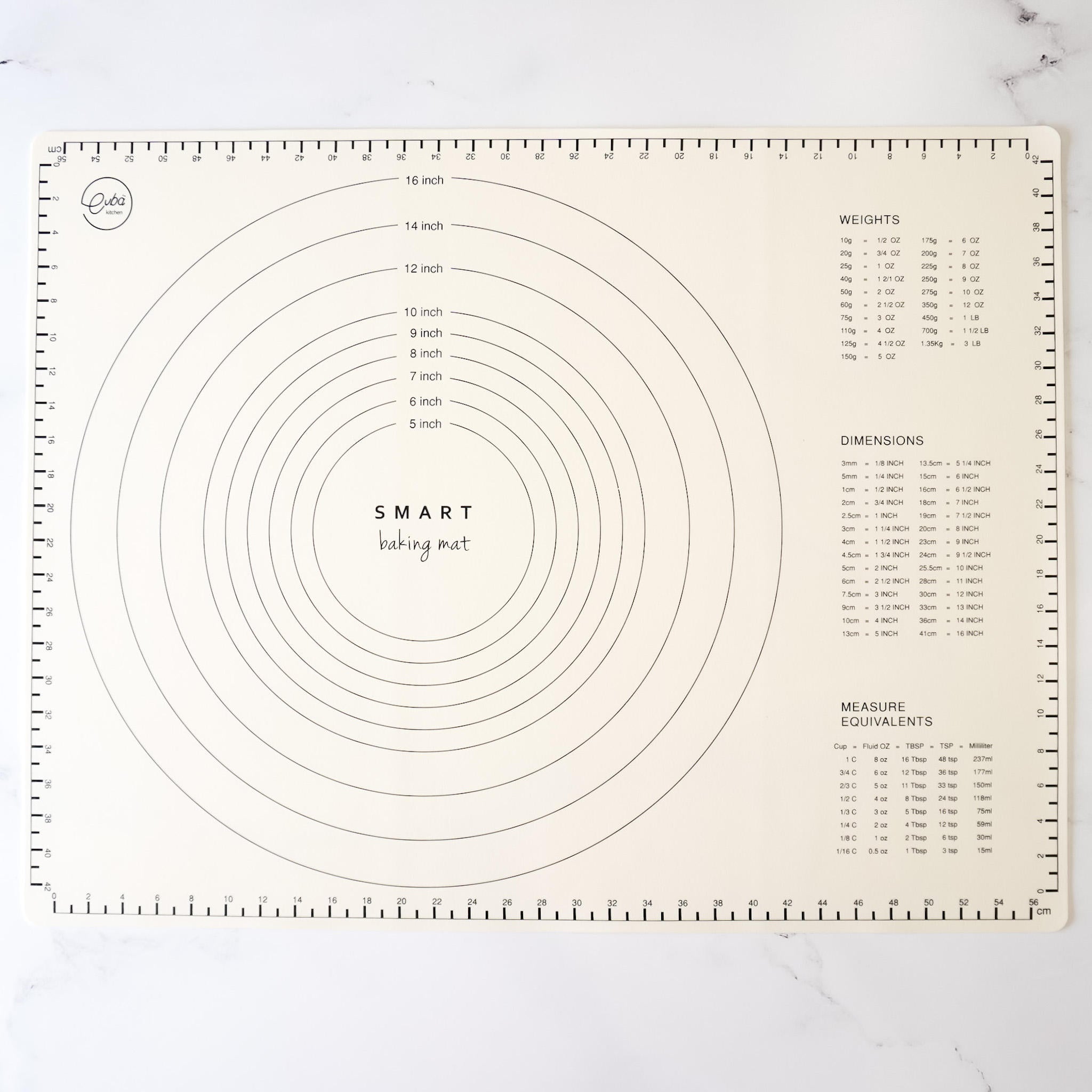 pastry mat in ivory color
