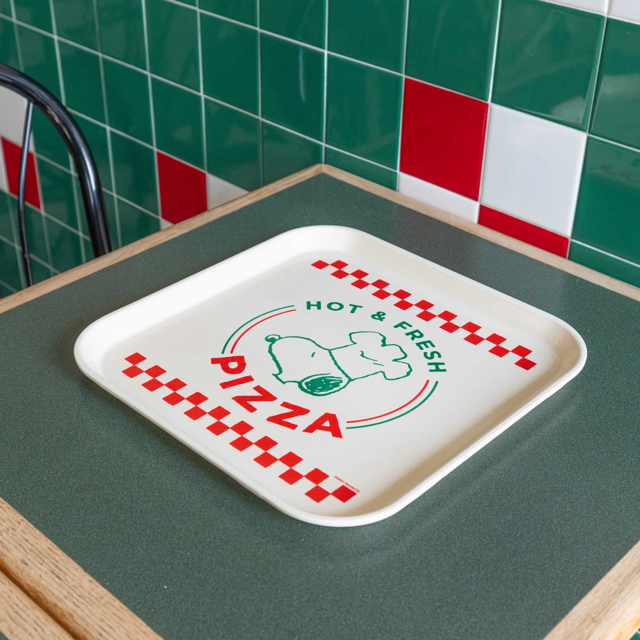 White snoopy tray with &