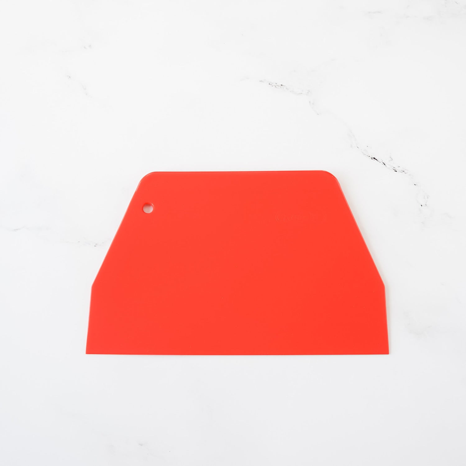 plastic dough scraper in red