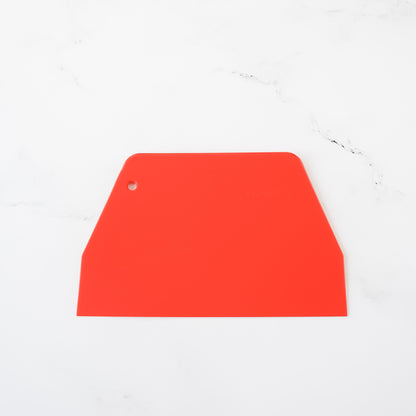 plastic dough scraper in red