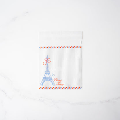 eiffel tower printed cellophane bag