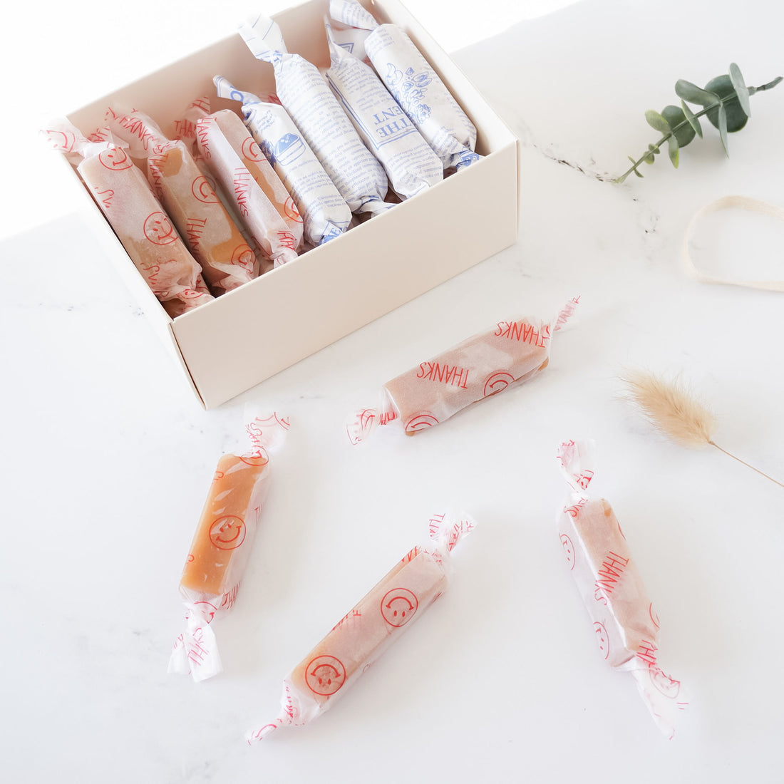salted caramel, wrapping paper