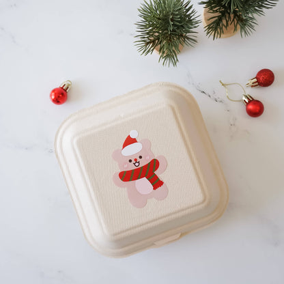 santa bear Christmas roll stickers