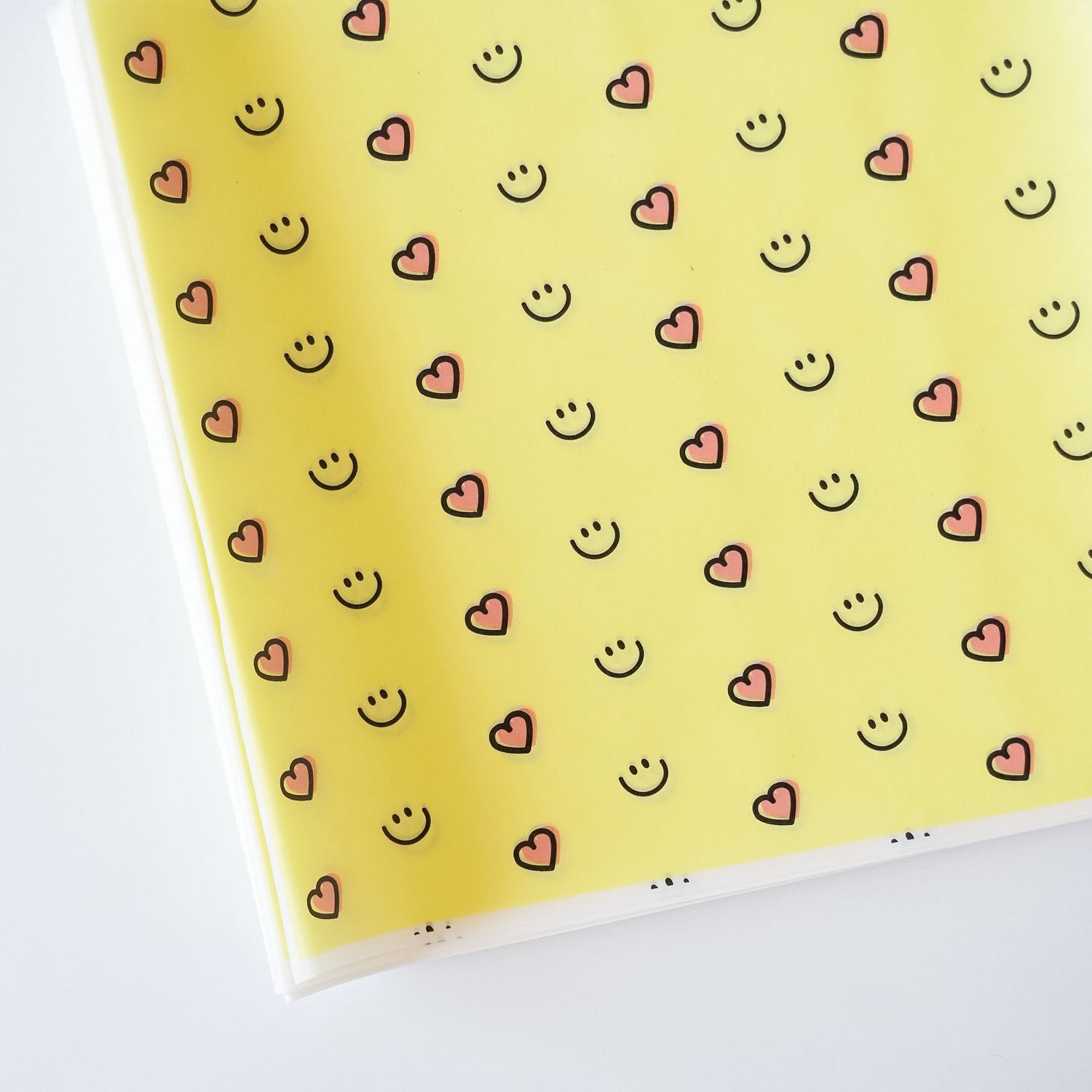 smile and heart parchment paper
