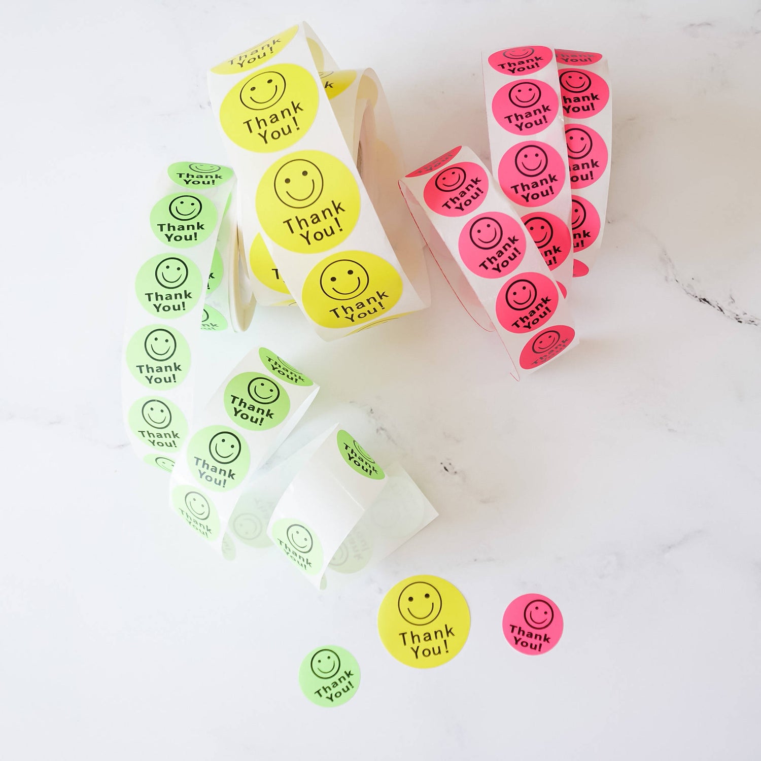 smiley thank you stickers 