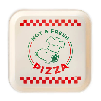 Square snoopy pizza tray with &