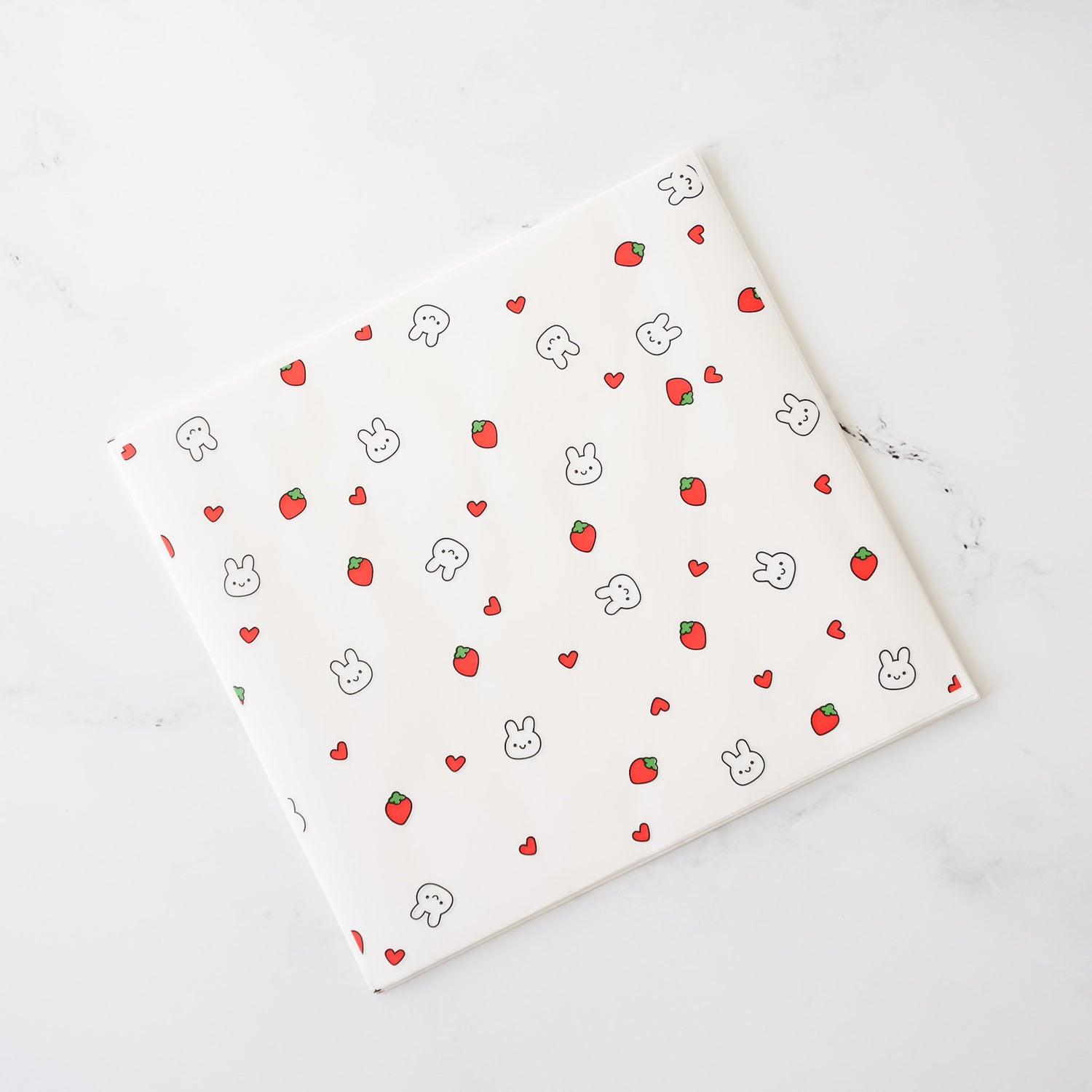 strawberry and bunny printed food wrapping paper
