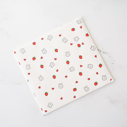 strawberry and bunny printed food wrapping paper