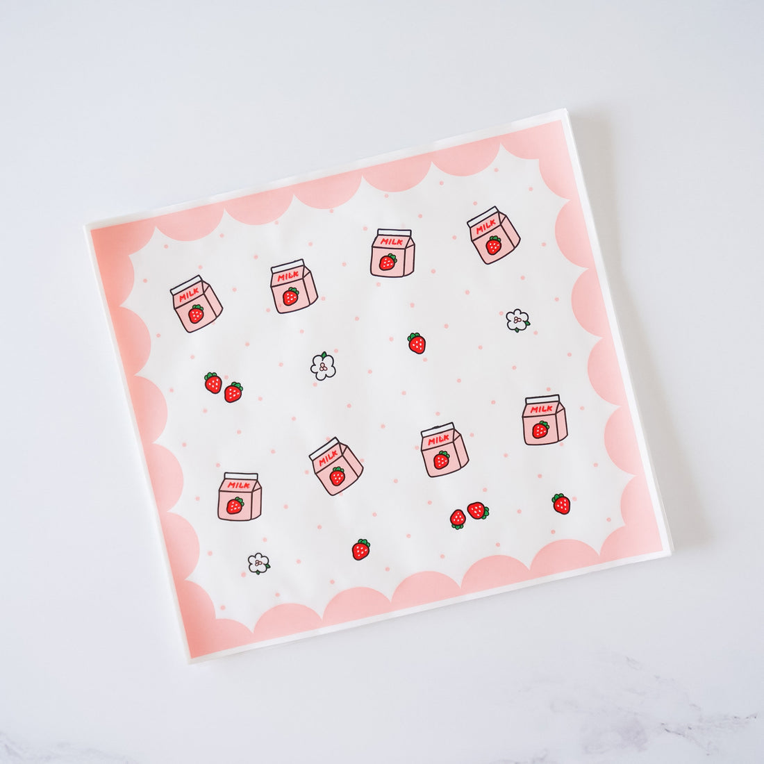 strawberry milk printed deli paper