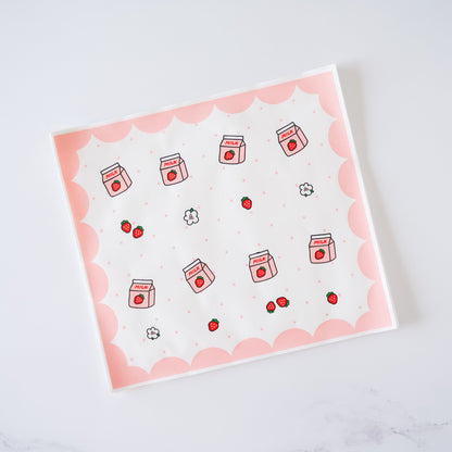 strawberry milk printed deli paper