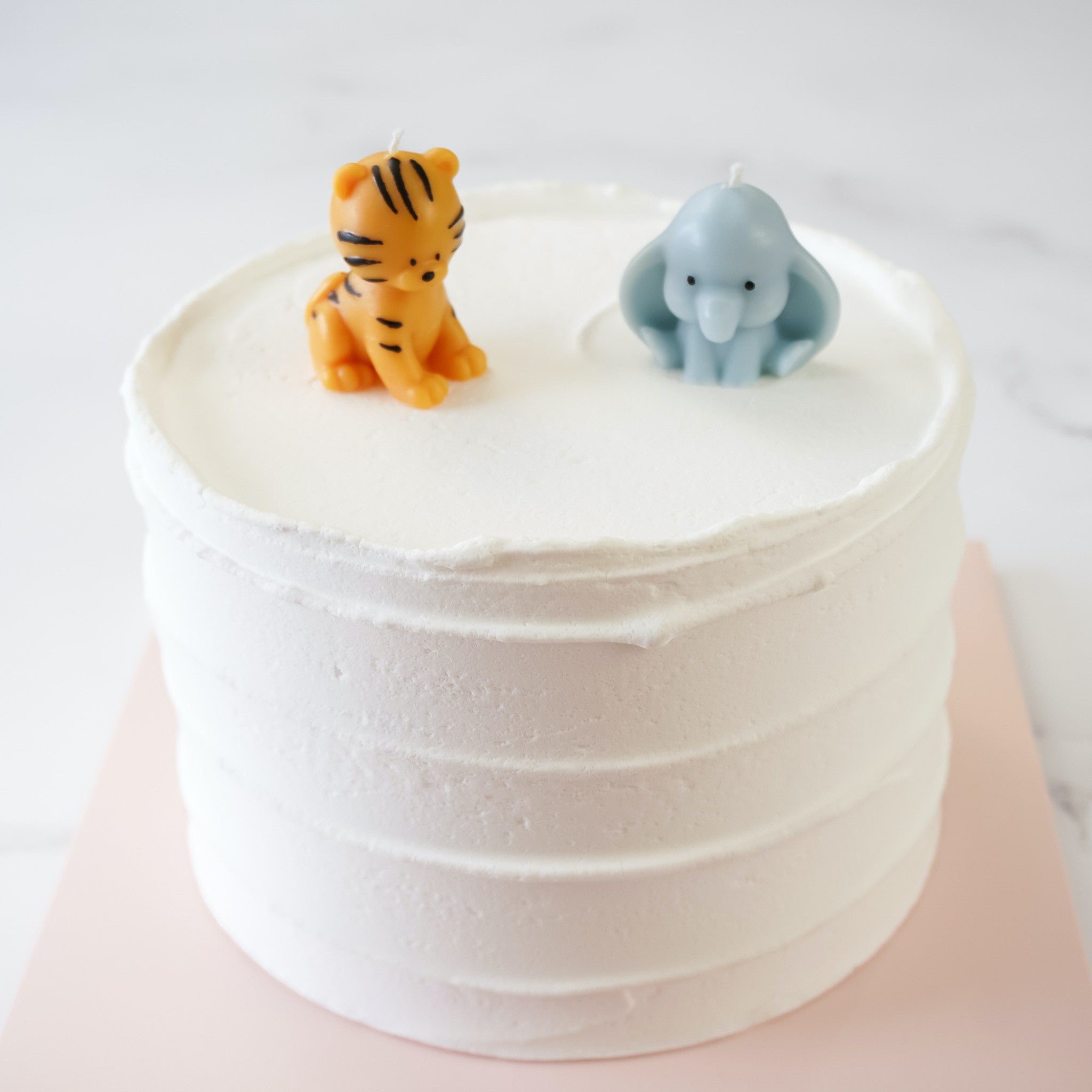 baby tiger and elephant cake candles