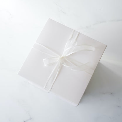 tall cake box in white