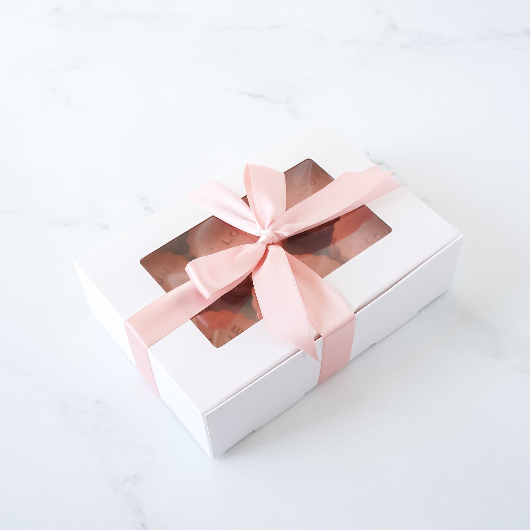 white cookie box with window