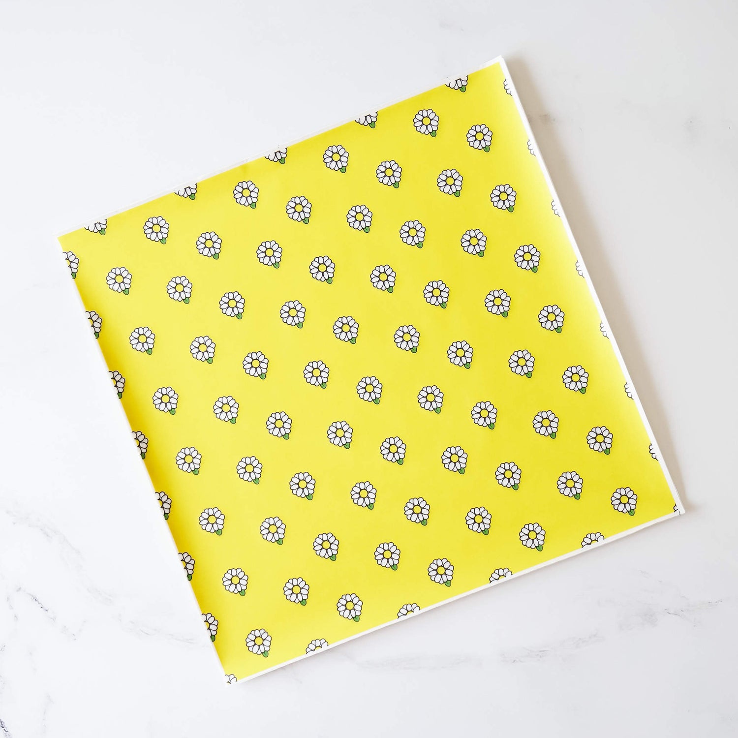 yellow daisy printed deli paper