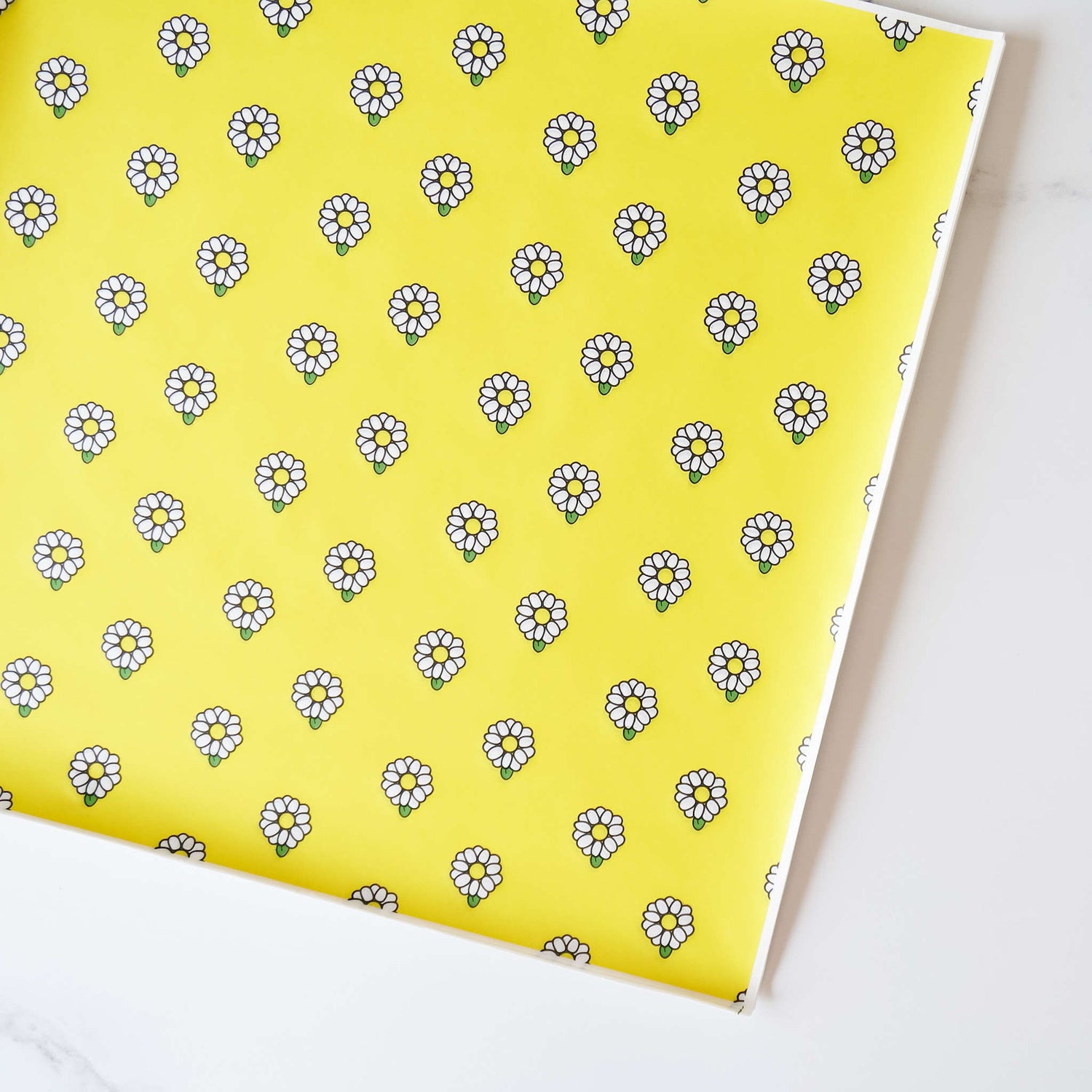 yellow daisy printed food wrapping paper